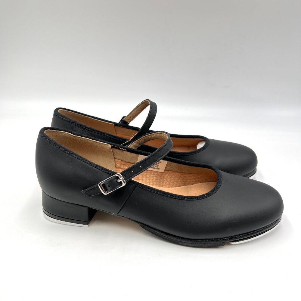 6.5N 6.5 NARROW WIDTH Bloch S0302L Tap On‎ Black Leather Mary Jane Dance Shoes
